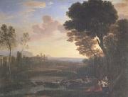 Claude Lorrain Ulysses Returns Chryseis to Her Father (mk05) oil on canvas